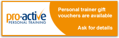 Personal trainer gift vouchers are available. Ask for details
